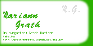 mariann grath business card